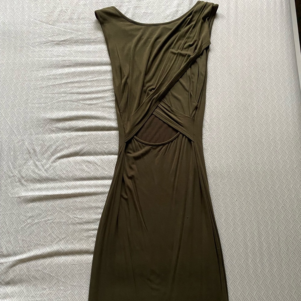 Olive green bodycon dress